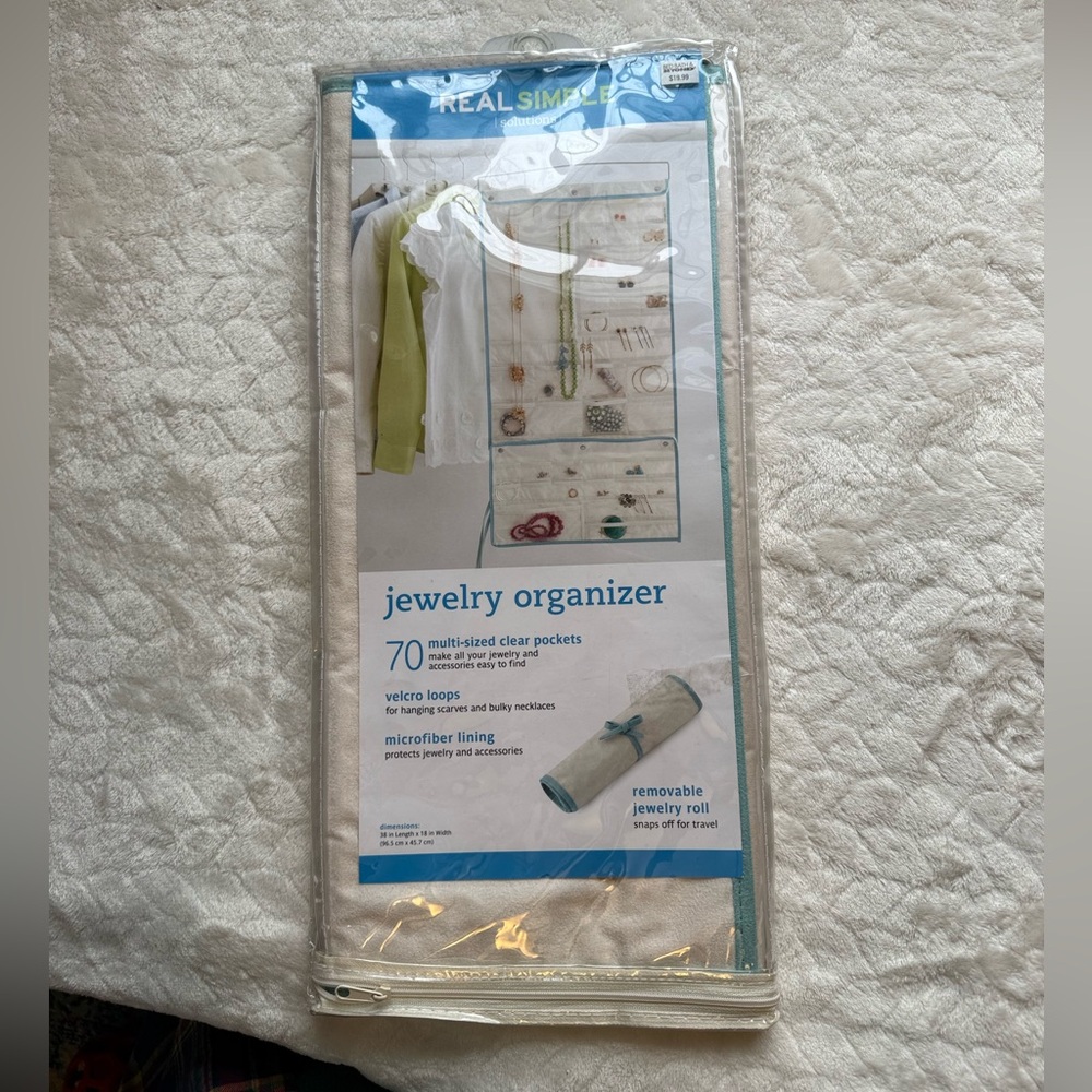 Real Simple Jewelry Organizer with 70 clear pockets!! - Picture 2 of 14